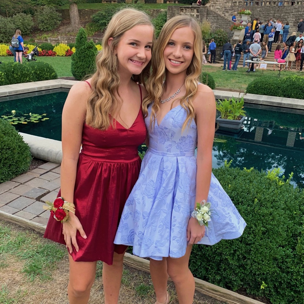 Burgundy hoco dress